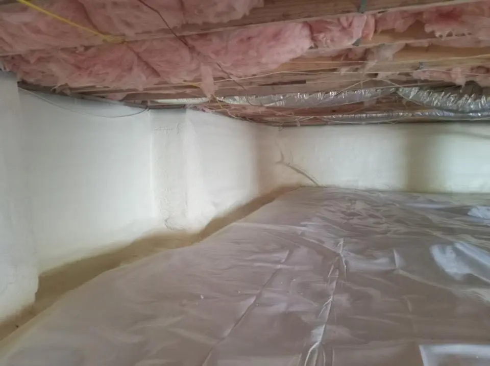 Crawl space encapsulation with closed-cell spray foam for Attic Insulation in Antelope